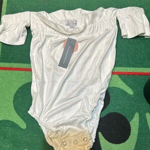 Bailey blossom’s toddler girl white leotard size 4t brand new with tag